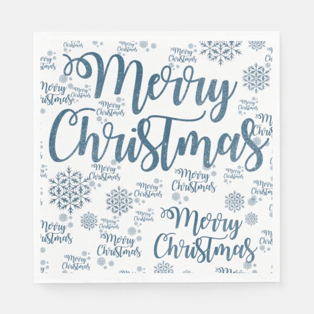 Christmas Paper Napkins, Merry Christmas Napkin (Front)