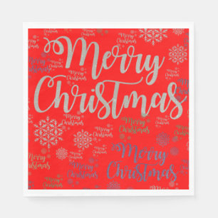 Christmas Paper Napkins, Merry Christmas Napkin