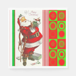 Christmas Paper Napkins, Merry Christmas, Santa Napkin