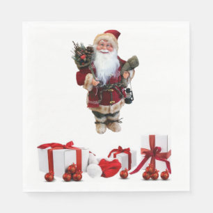 Christmas Paper Napkins, Merry Christmas, Santa Napkin