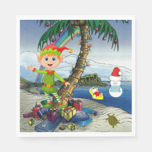 Christmas Paper Napkins, Merry Christmas, Snowman Napkin