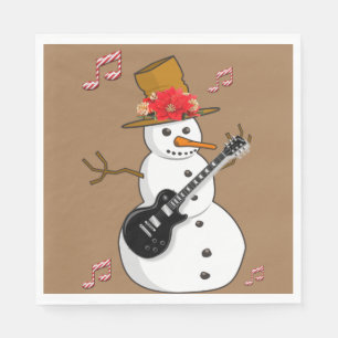 Christmas Paper Napkins, Merry Christmas, Snowman Napkin