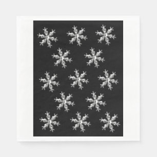 Christmas Paper Napkins, Merry Snowflakes  Napkin