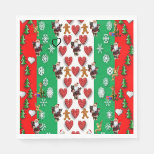 Christmas Paper Napkins, Santa Napkin