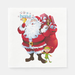 Christmas Paper Napkins, Santa Napkin