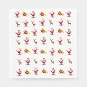 Christmas Paper Napkins, Santa Napkin