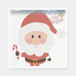 Christmas Paper Napkins, Santa Napkin