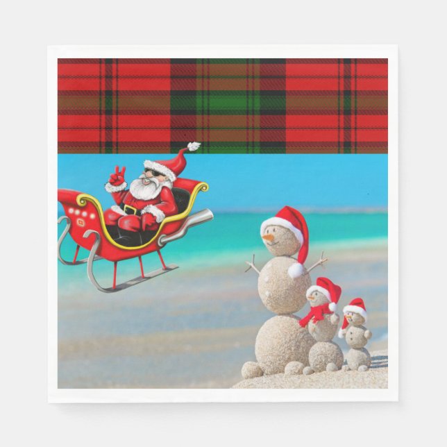 Christmas Paper Napkins, Santa Napkin (Front)