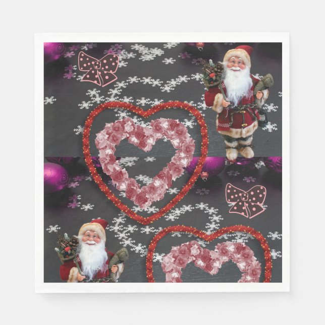 Christmas Paper Napkins, Santa Napkin (Front)