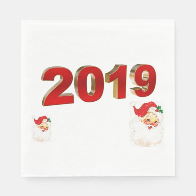 Christmas Paper Napkins, Santa Napkin (Front)
