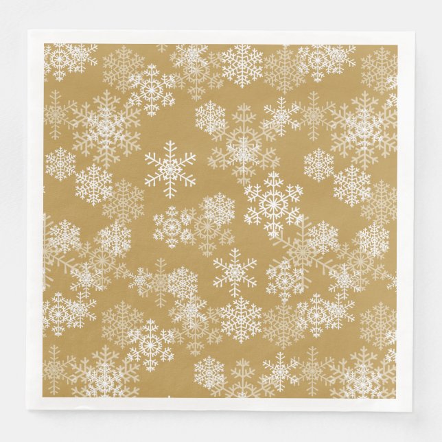 Christmas Paper Napkins-Snowflakes Napkin (Front)