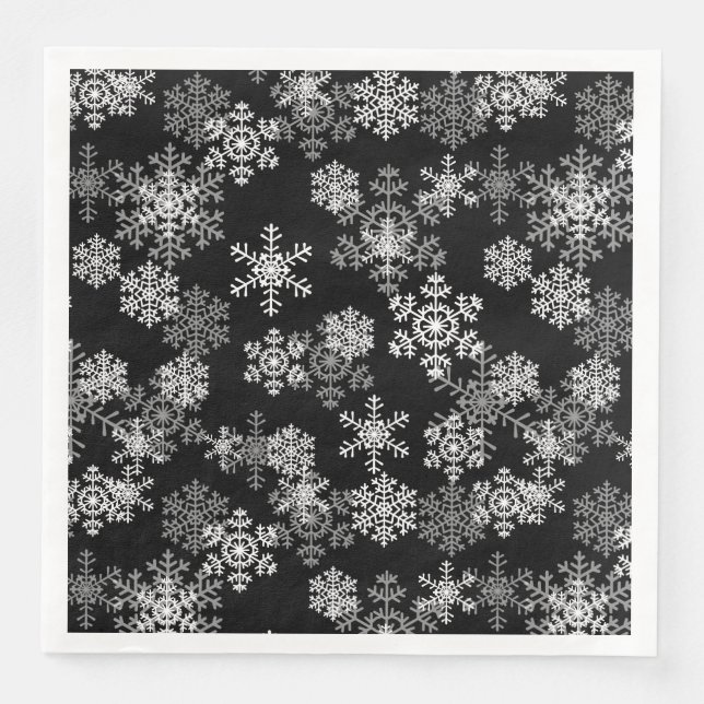 Christmas Paper Napkins-Snowflakes Napkin (Front)