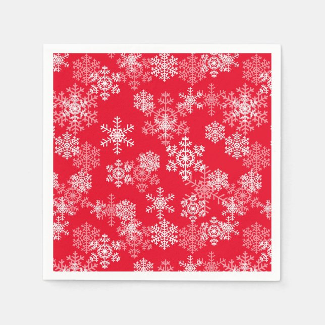Christmas Paper Napkins-Snowflakes Paper Napkins (Front)