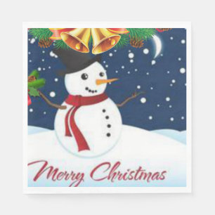Christmas Paper Napkins, Snowman Napkin