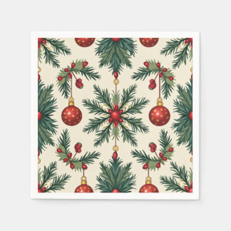 Christmas Paper Napkins, Standard Cocktail Napkin