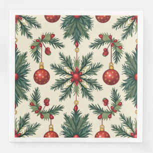 Christmas Paper Napkins, Standard Dinner Napkin