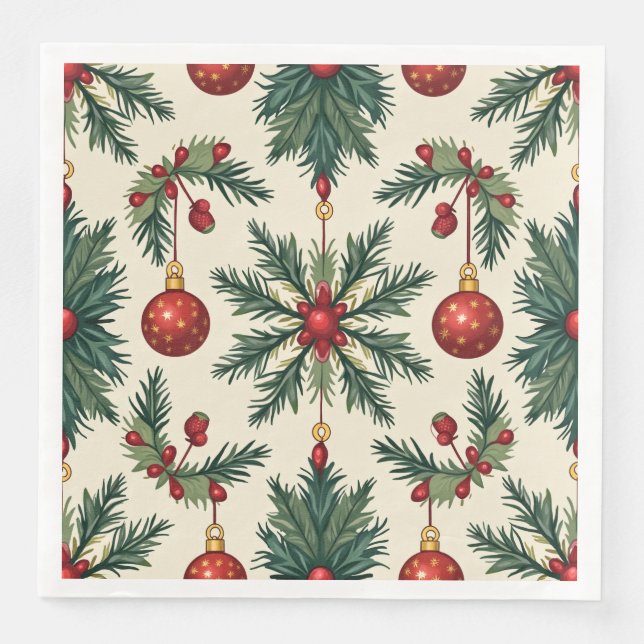 Christmas Paper Napkins, Standard Dinner Napkin (Front)