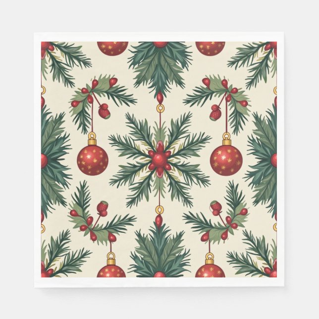Christmas Paper Napkins, Standard Luncheon Napkin (Front)