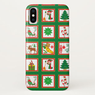 christmas paper pattern iPhone x case