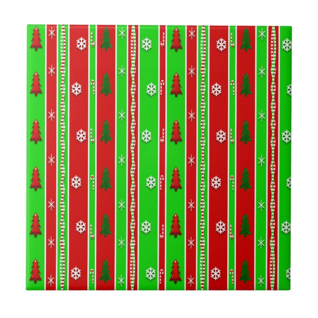 Christmas Paper Pattern Tile (Front)