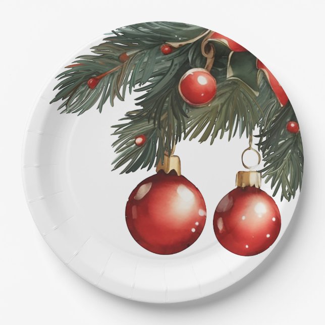 Christmas  paper plate (Front)