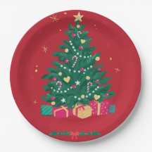 Christmas paper plate