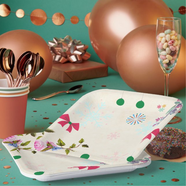  Christmas  Paper Plate (Multi)