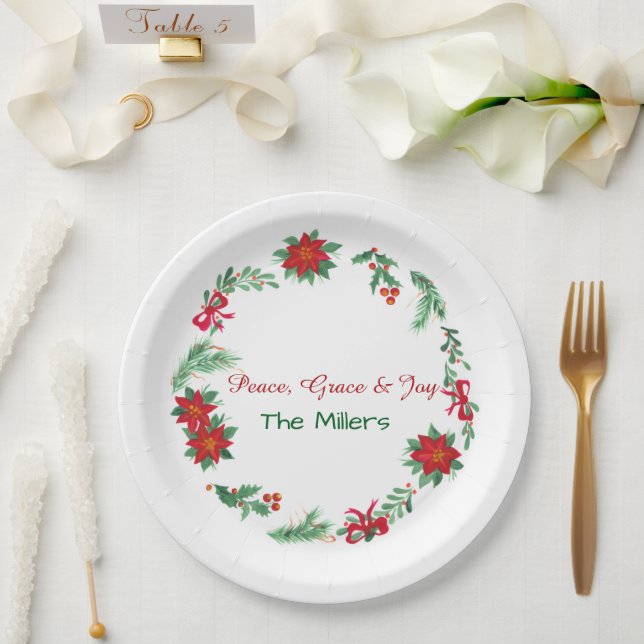Christmas Paper Plates (Wedding)
