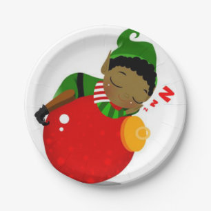 Christmas Paper Plates, African Angel Paper Plate
