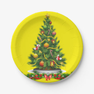 Christmas Paper Plates, Christmas Tree Paper Plate