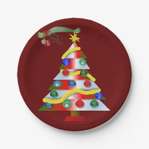 Christmas Paper Plates, Christmas Tree Paper Plate