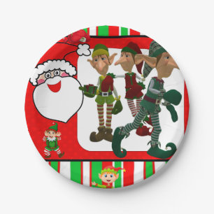 Christmas Paper Plates, Elf Paper Plate