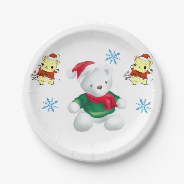 Christmas Paper Plates, Elf Paper Plate (Front)