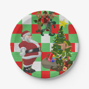 Christmas Paper Plates, Elf Plate