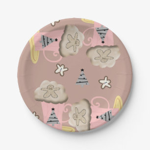 Christmas Paper Plates, Merry Christmas Coffee  Paper Plate