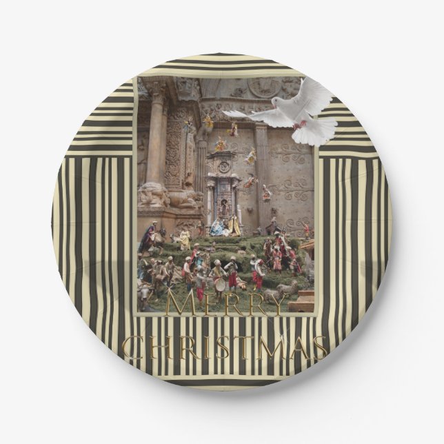 Christmas Paper Plates, Merry Christmas Jesus Paper Plate (Front)