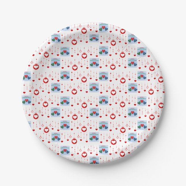 Christmas Paper Plates, Merry Christmas Paper Plate (Front)