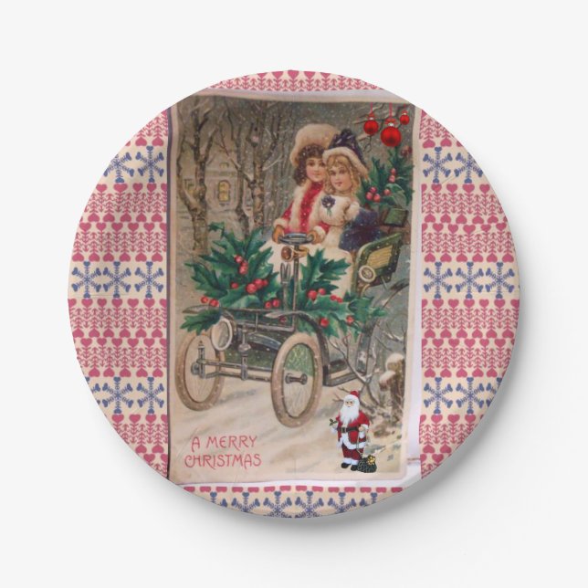 Christmas Paper Plates, Merry Christmas Paper Plate (Front)