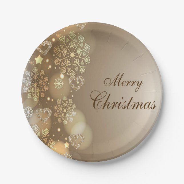 Christmas Paper Plates, Merry Christmas Plate (Front)