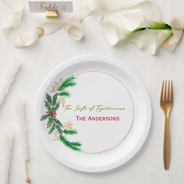 Christmas Paper Plates –  Party Table Accessories (Wedding)
