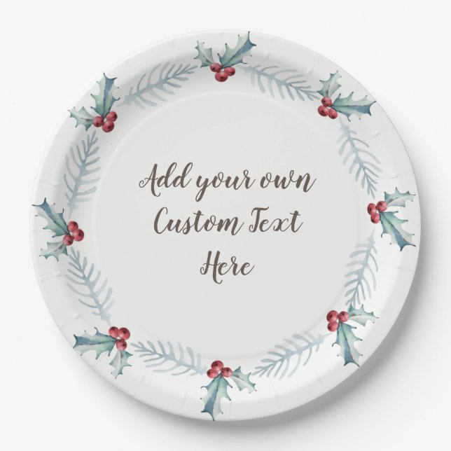 Christmas paper plates, Personalised by you Paper Plate (Front)
