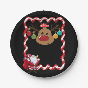 Christmas Paper Plates, Reindeer Paper Plate