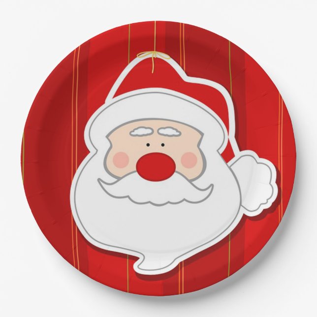 Christmas Paper Plates/Santa Claus Paper Plate (Front)