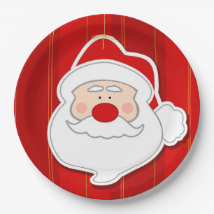 Christmas Paper Plates/Santa Claus Plate