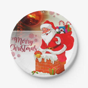 Christmas Paper Plates, Santa Paper Plate