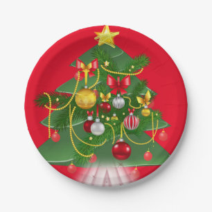 Christmas Paper Plates, Tree Paper Plate