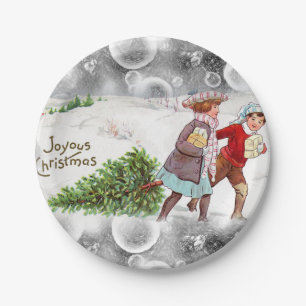 Christmas Paper Plates, Vintage Plate