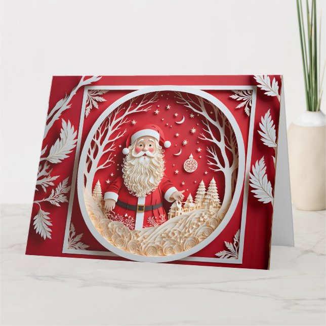 Christmas papercraft Card  (Front)