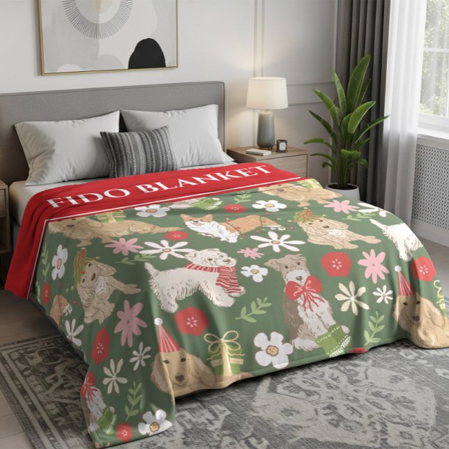 Christmas Papies Pattern Fleece Blanket (Creator Uploaded)