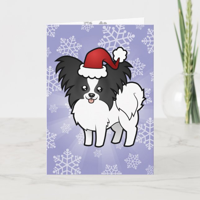 Christmas Papillon Holiday Card (Front)